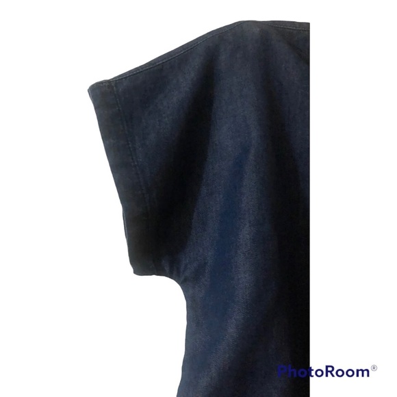 Wonder Nation Girls Kids Blue Chambray Knot Front Tie Top L (10/12) - Picture 3 of 4